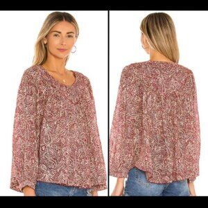 Free People Cool Meadow Printed Top Small